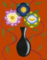 Stylized Flowers in Vase II