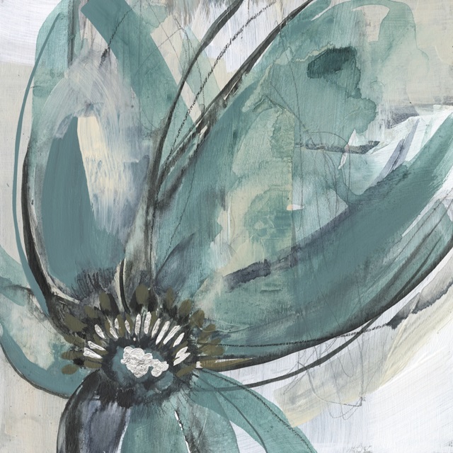 Teal Petals I