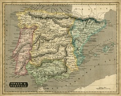 Thomson's Map of Spain & Portugal