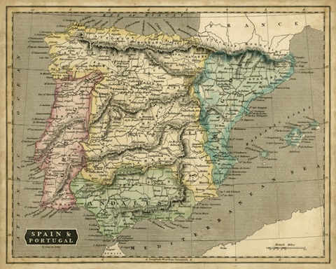 Thomson's Map of Spain & Portugal