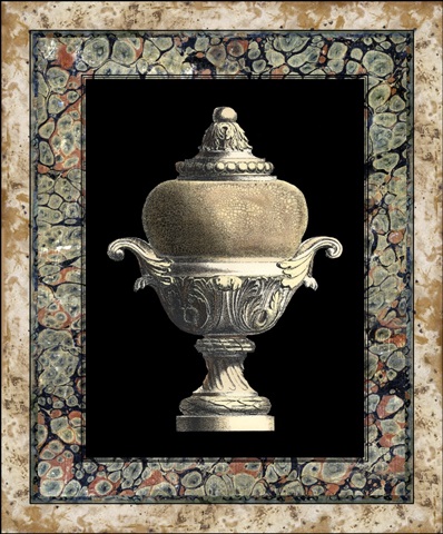 Urn on Marbleized Background II