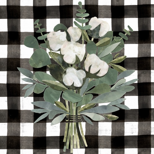 Buffalo Check Cut Paper Bouquet I