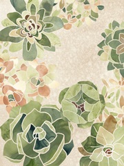 Stained Glass Succulents I