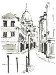 Pen & Ink Travel Studies IV