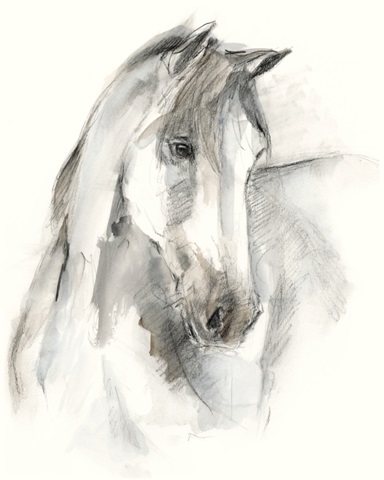 Watercolor Equine Study I