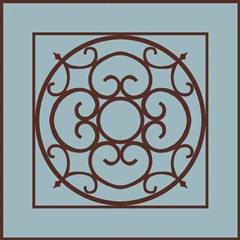 Chocolate and Blue Ironwork II