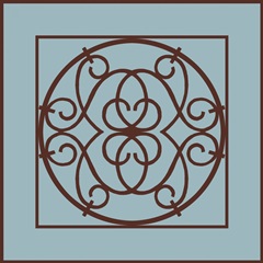 Chocolate and Blue Ironwork III