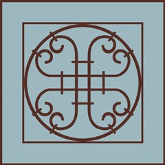 Chocolate and Blue Ironwork IV