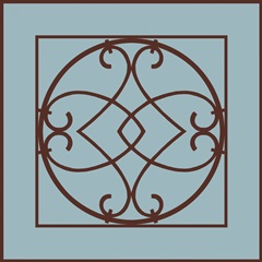 Chocolate and Blue Ironwork VI