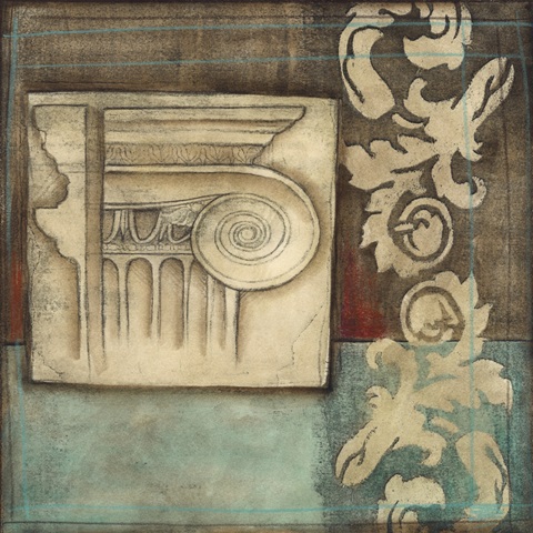 Damask Tapestry with Capital I