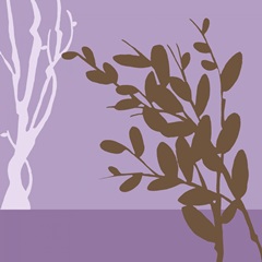 Metro Leaves in Violet II