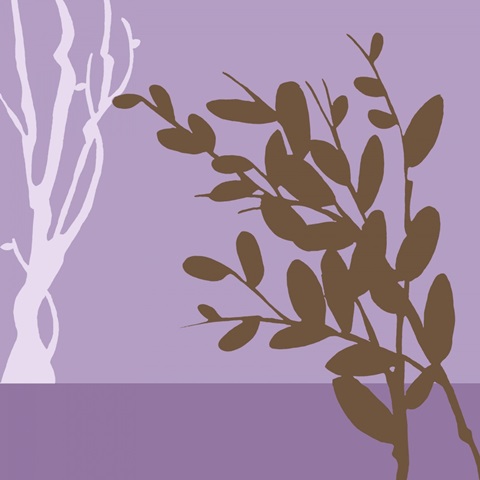 Metro Leaves in Violet II