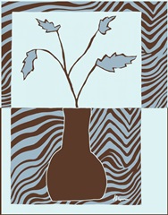 Minimalist Flowers in Blue II