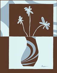 Minimalist Flowers in Blue IV