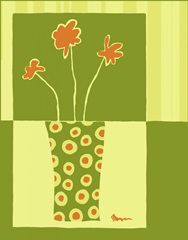 Minimalist Flowers in Green I