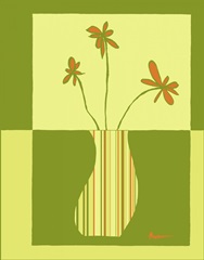 Minimalist Flowers in Green III