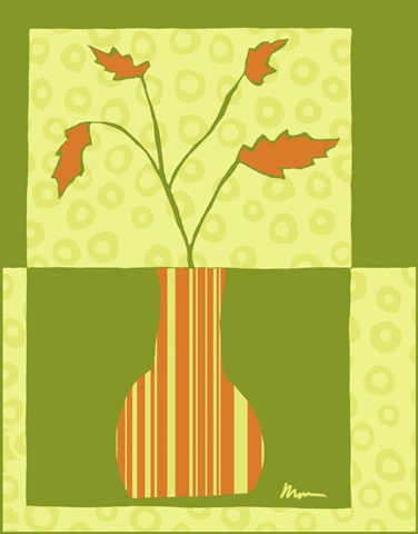 Minimalist Flowers in Green IV