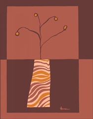 Minimalist Flowers in Orange I