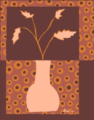 Minimalist Flowers in Orange II