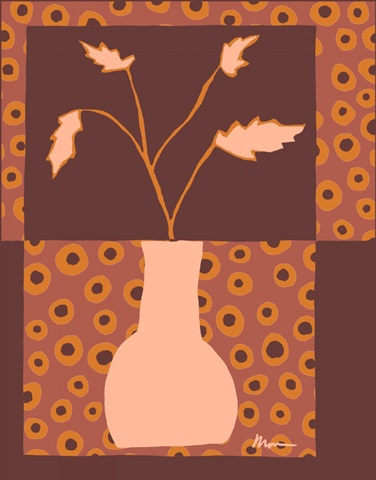 Minimalist Flowers in Orange II