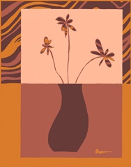 Minimalist Flowers in Orange III