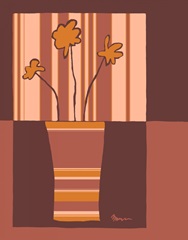 Minimalist Flowers in Orange IV