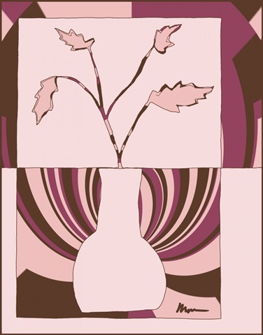 Minimalist Flowers in Pink I