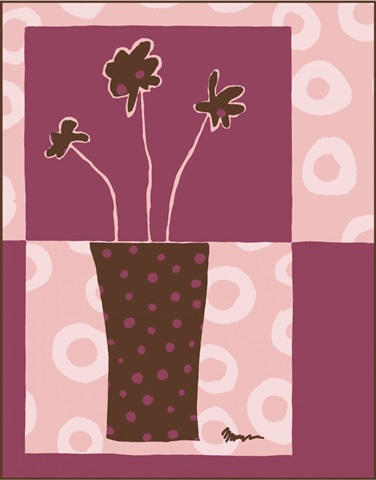 Minimalist Flowers in Pink III