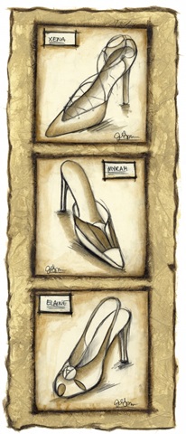 Printed Sepia Shoes I