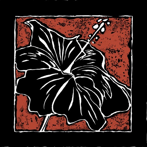 Tropical Woodblock I