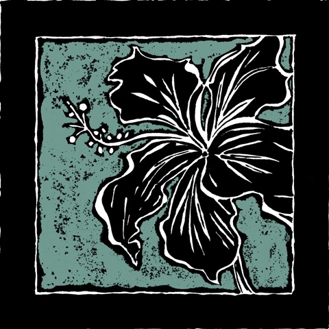 Tropical Woodblock IV