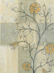 Neutral Linen Blossoms I