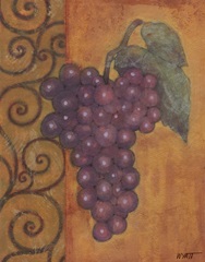 Scrolled Grapes I