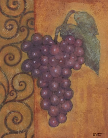 Scrolled Grapes I