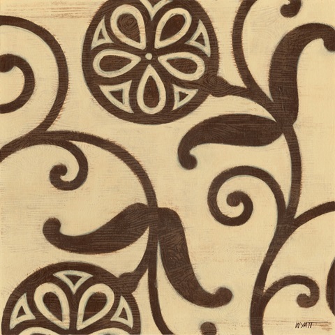 Stained Wood Botanical I
