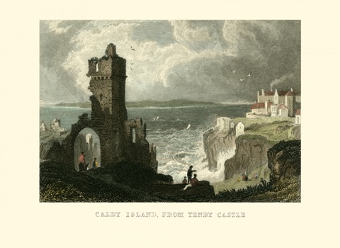 Caldy Island, from Tenby Castle