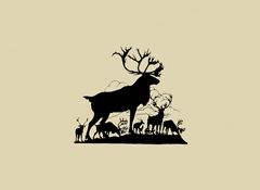 Elk Silhouette V