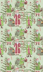 Folksy Father Christmas Collection E