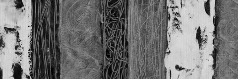 Printed Brushed Nickel Abstract II