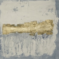 Printed Gilded Indigo Ravine I