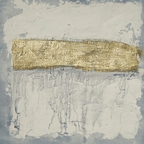 Printed Gilded Indigo Ravine II