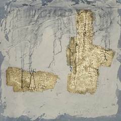 Printed Gilded Indigo Ravine IV