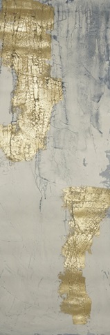 Printed Gilded Indigo Ravine VI