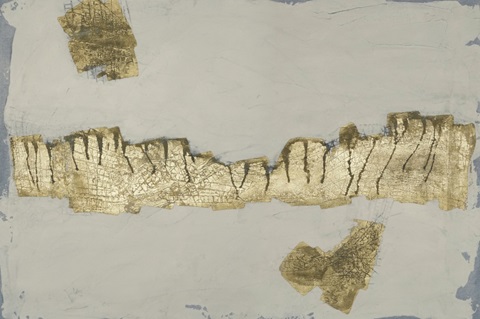 Printed Gilded Indigo Ravine VII