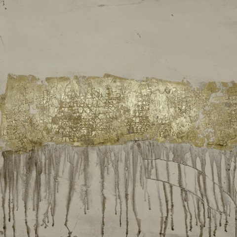 Printed Gilded Neutral Ravine I