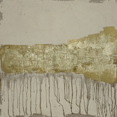 Printed Gilded Neutral Ravine II