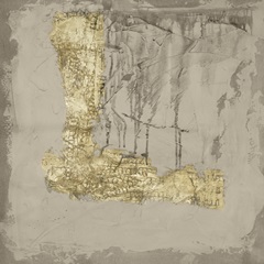 Printed Gilded Neutral Ravine III