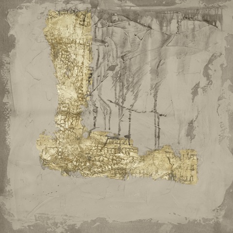 Printed Gilded Neutral Ravine III