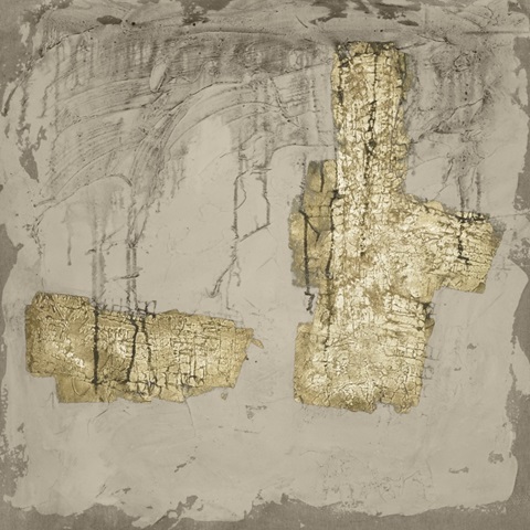 Printed Gilded Neutral Ravine IV