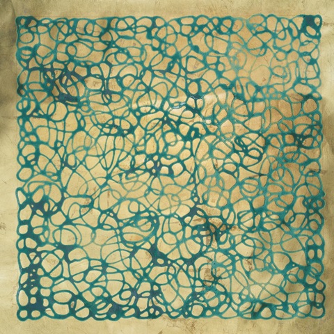 Printed Jeweled Panel in Gold